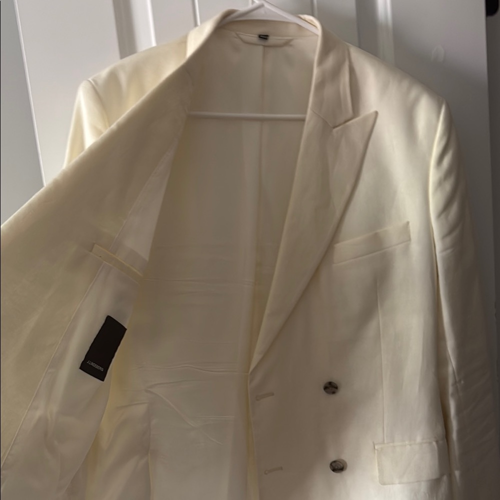 J.Lindeberg Cream Tuxedo Elegant Structured Design